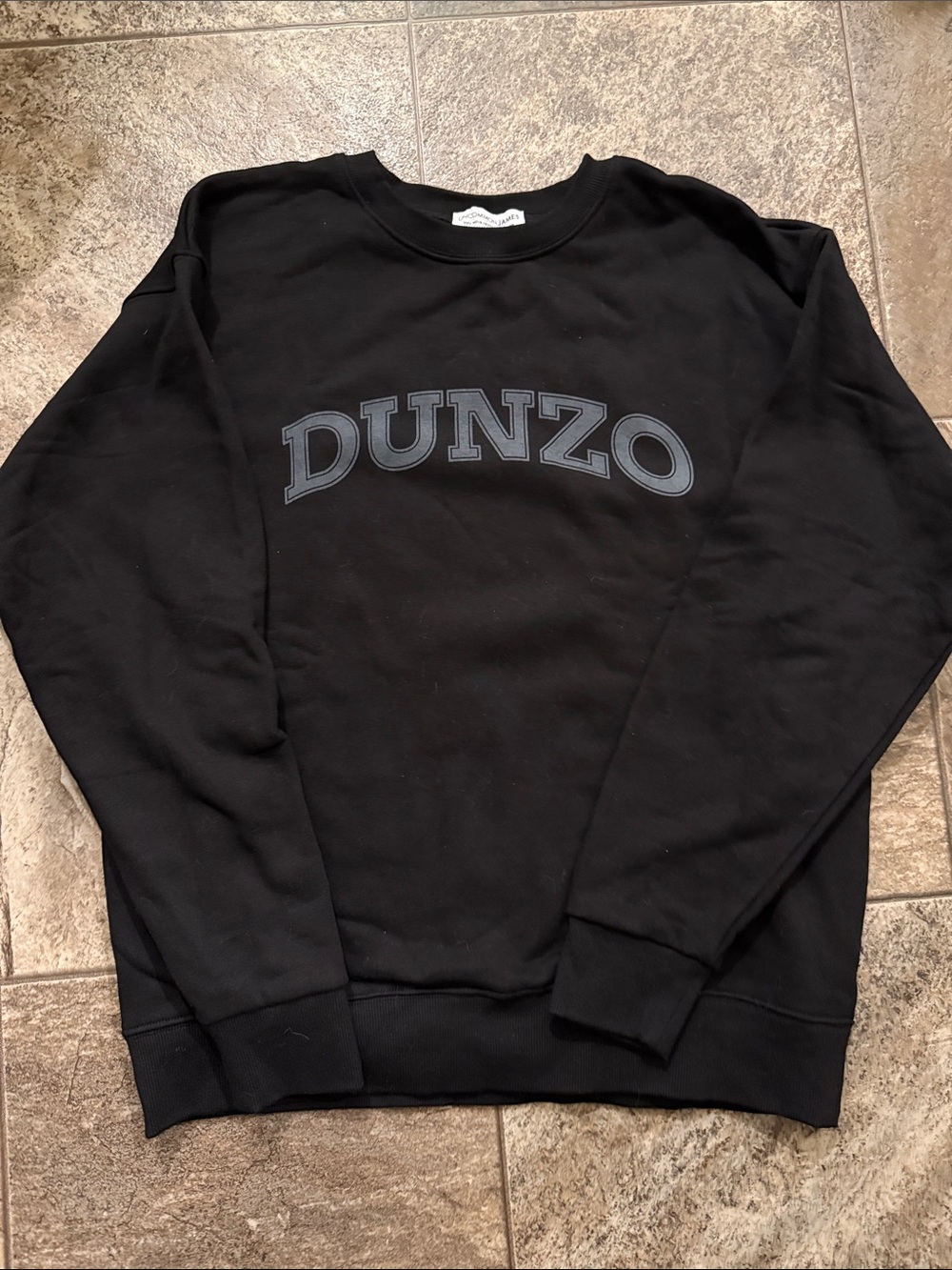 Uncommon James Black Crewneck Sweatshirt with Gray Logo